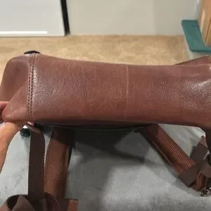 Genicci | Bags | Genicci Unisex Cognac Leather Roll Top  display picture 1
